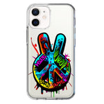 Apple iPhone 12 Peace Graffiti Painting Art Hybrid Protective Phone Case Cover