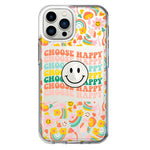 Apple iPhone 11 Pro Max Choose Happy Smiley Face Retro Vintage Groovy 70s Style Hybrid Protective Phone Case Cover
