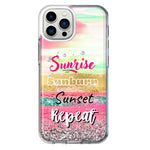 Apple iPhone 12 Pro Max Summer Brush Strokes Sunrise Sunburn Sunset Repeat Hybrid Protective Phone Case Cover