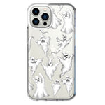 Apple iPhone 12 Pro Cute Halloween Spooky Floating Ghosts Horror Scary Hybrid Protective Phone Case Cover