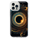 Apple iPhone 12 Pro Mandala Geometry Abstract Eclipse Pattern Hybrid Protective Phone Case Cover