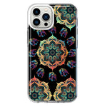 Apple iPhone 11 Pro Mandala Geometry Abstract Elephant Pattern Hybrid Protective Phone Case Cover