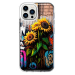 Apple iPhone 11 Pro Max Sunflowers Graffiti Painting Art Hybrid Protective Phone Case Cover