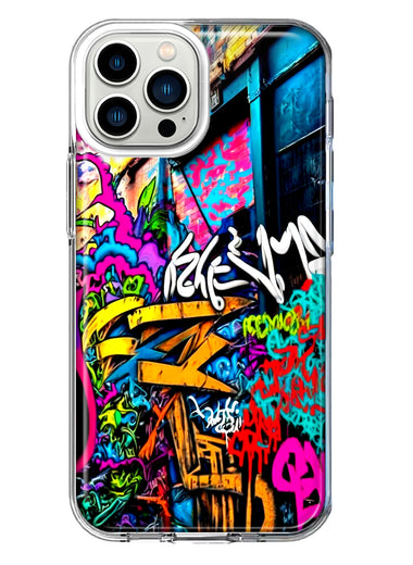 Apple iPhone 12 Pro Max Urban Graffiti Street Art Painting Hybrid Protective Phone Case Cover