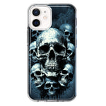 Apple iPhone 12 Graveyard Death Dream Skulls Double Layer Phone Case Cover