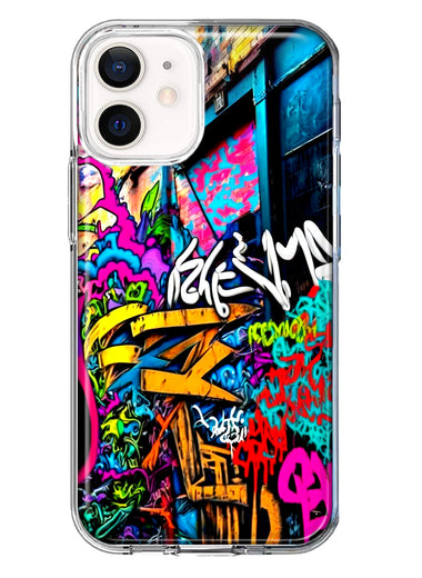 Apple iPhone 12 Mini Urban Graffiti Street Art Painting Hybrid Protective Phone Case Cover