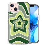 Apple iPhone 13 Mini Matcha Green Tea Stars Design Double Layer Phone Case Cover
