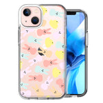 Apple iPhone 15 Pastel Easter Polkadots Bunny Chick Candies Design Double Layer Phone Case Cover