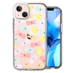 Apple iPhone 13 Pastel Easter Polkadots Bunny Chick Candies Double Layer Phone Case Cover
