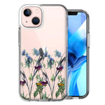 Apple iPhone 15 Country Dried Flowers Design Double Layer Phone Case Cover