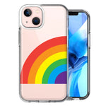 Apple iPhone 13 Mini Just Rainbow Design Double Layer Phone Case Cover