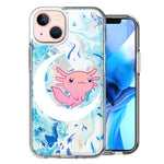 Apple iPhone 15 Plus Pink Axolotl Moon Design Double Layer Phone Case Cover