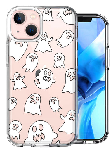 Apple iPhone 14 Plus Halloween Spooky Ghost Design Double Layer Phone Case Cover