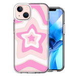 Apple iPhone 13 Mini Pink Bubble Gum Endless Stars Design Double Layer Phone Case Cover