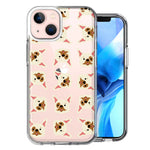 Apple iPhone 14 Frenchie Bulldog Polkadots Design Double Layer Phone Case Cover