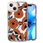 Apple iPhone 13 Mini Chrysanthemum Flowers Design Double Layer Phone Case Cover