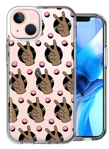 Apple iPhone 13 Peace For All Design Double Layer Phone Case Cover