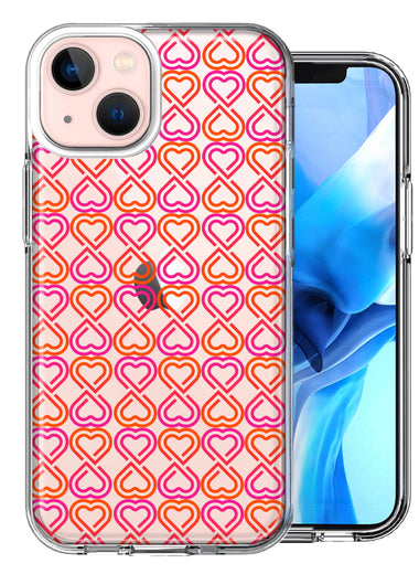 Apple iPhone 13 Infinity Hearts Design Double Layer Phone Case Cover
