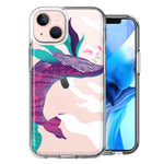 Apple iPhone 13 Mini Mystic Floral Whale Design Double Layer Phone Case Cover
