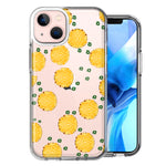 Apple iPhone 13 Polkadots Pineapples Design Double Layer Phone Case Cover
