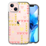 Apple iPhone 13 XOXO Hearts Love Design Double Layer Phone Case Cover