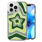 Apple iPhone 13 Pro Matcha Green Tea Stars Design Double Layer Phone Case Cover