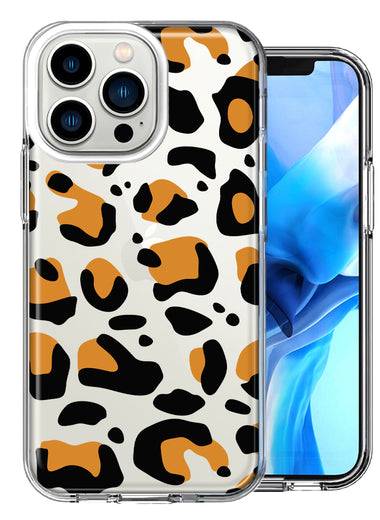 Apple iPhone 13 Pro Classic Animal Wild Leopard Jaguar Print Double Layer Phone Case Cover