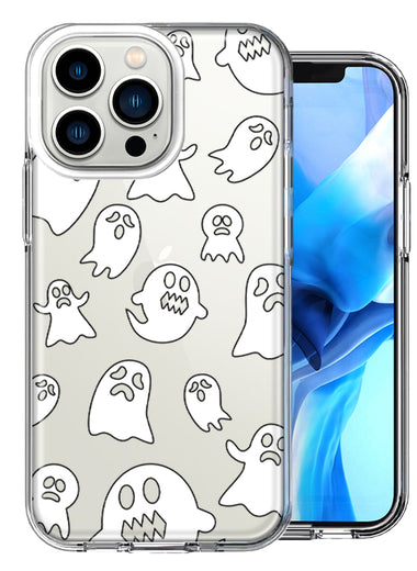 Apple iPhone 13 Pro Halloween Spooky Ghost Design Double Layer Phone Case Cover