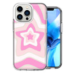 Apple iPhone 13 Pro Pink Bubble Gum Endless Stars Design Double Layer Phone Case Cover