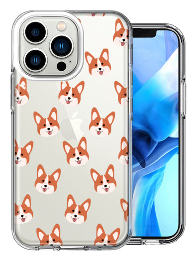 Apple iPhone 13 Pro Shiba Inu Polkadots Design Double Layer Phone Case Cover