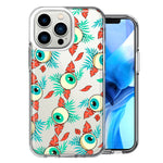 Apple iPhone 13 Pro Halloween Tropical Eyeballs Design Double Layer Phone Case Cover