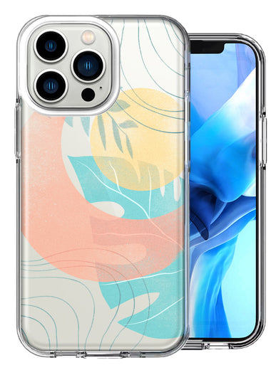 Apple iPhone 13 Pro Tropical Sun Moon Design Double Layer Phone Case Cover