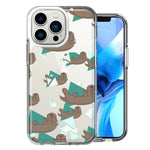 Apple iPhone 13 Pro Cute Otter Design Double Layer Phone Case Cover