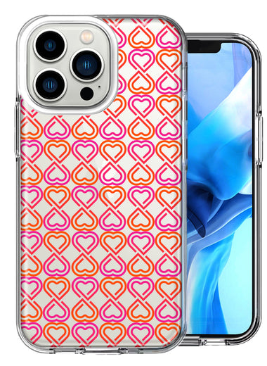 Apple iPhone 13 Pro Infinity Hearts Design Double Layer Phone Case Cover