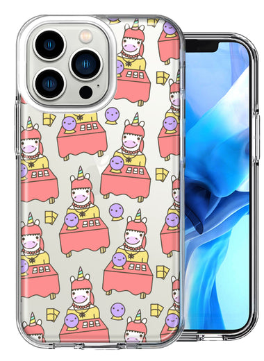 Apple iPhone 13 Pro Psychic Reading Unicorn Design Double Layer Phone Case Cover
