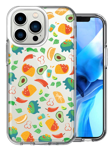 Apple iPhone 13 Pro Tacos and Guac Design Double Layer Phone Case Cover