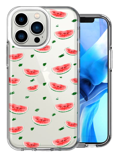 Apple iPhone 13 Pro Watermelon Polkadots Design Double Layer Phone Case Cover
