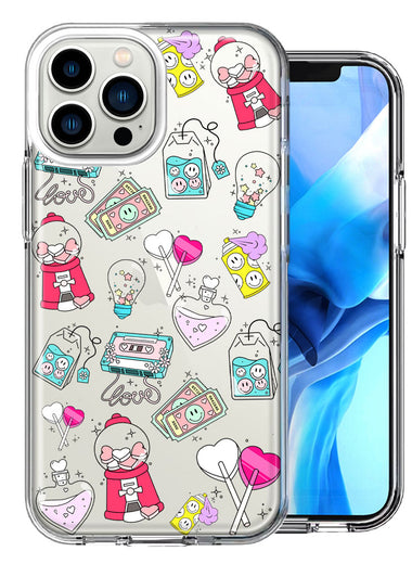 Apple iPhone 13 Pro Max Valentine's Day Candy Feels like Love Hearts Double Layer Phone Case Cover