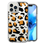 Apple iPhone 14 Pro Classic Animal Wild Leopard Jaguar Print Design Double Layer Phone Case Cover
