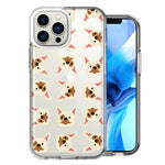 Apple iPhone 14 Pro Frenchie Bulldog Polkadots Design Double Layer Phone Case Cover