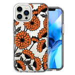 Apple iPhone 13 Pro Max Chrysanthemum Flowers Design Double Layer Phone Case Cover
