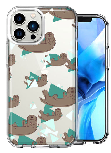 Apple iPhone 13 Pro Max Cute Otter Design Double Layer Phone Case Cover