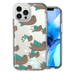 Apple iPhone 13 Pro Max Cute Otter Design Double Layer Phone Case Cover