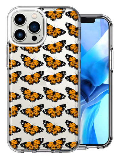 Apple iPhone 13 Pro Max Monarch Butterflies Design Double Layer Phone Case Cover