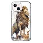 Apple iPhone 13 Ancient Lion Sculpture Hybrid Protective Phone Case Cover