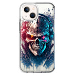 Apple iPhone 13 Mini Cyberpunk Machine Headphones Skull Double Layer Phone Case Cover