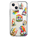 Apple iPhone 13 Colorful Neon Glow Rainbow Gnomes Painting Hybrid Protective Phone Case Cover