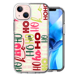 Apple iPhone 15 Plus Christmas Santa Ho Ho Ho textagraphy Festive Holiday Double Layer Phone Case Cover
