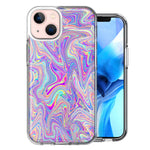 Apple iPhone 14 Plus Paint Swirl Double Layer Phone Case Cover