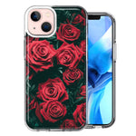 Apple iPhone 13 Mini Red Roses Double Layer Phone Case Cover